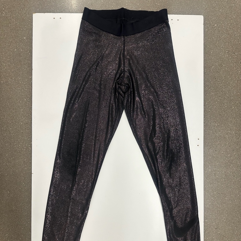 Nike Dri-FIT Metallic Gold Sparkle Training Pants – Size Medium